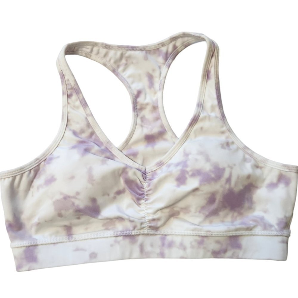 NEW PACSUN L.A. Hearts Sports Bra Lilac Tie Dye Size M